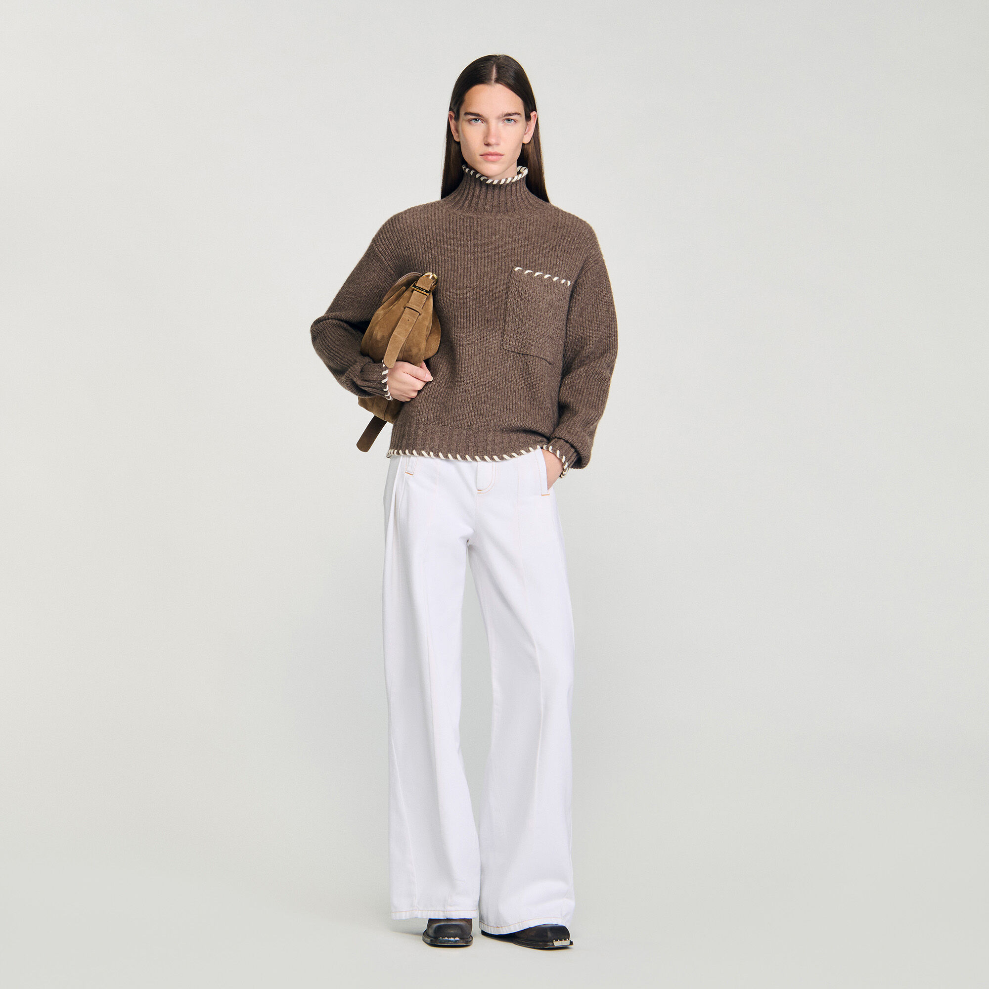 Weiter Rollkragenpullover