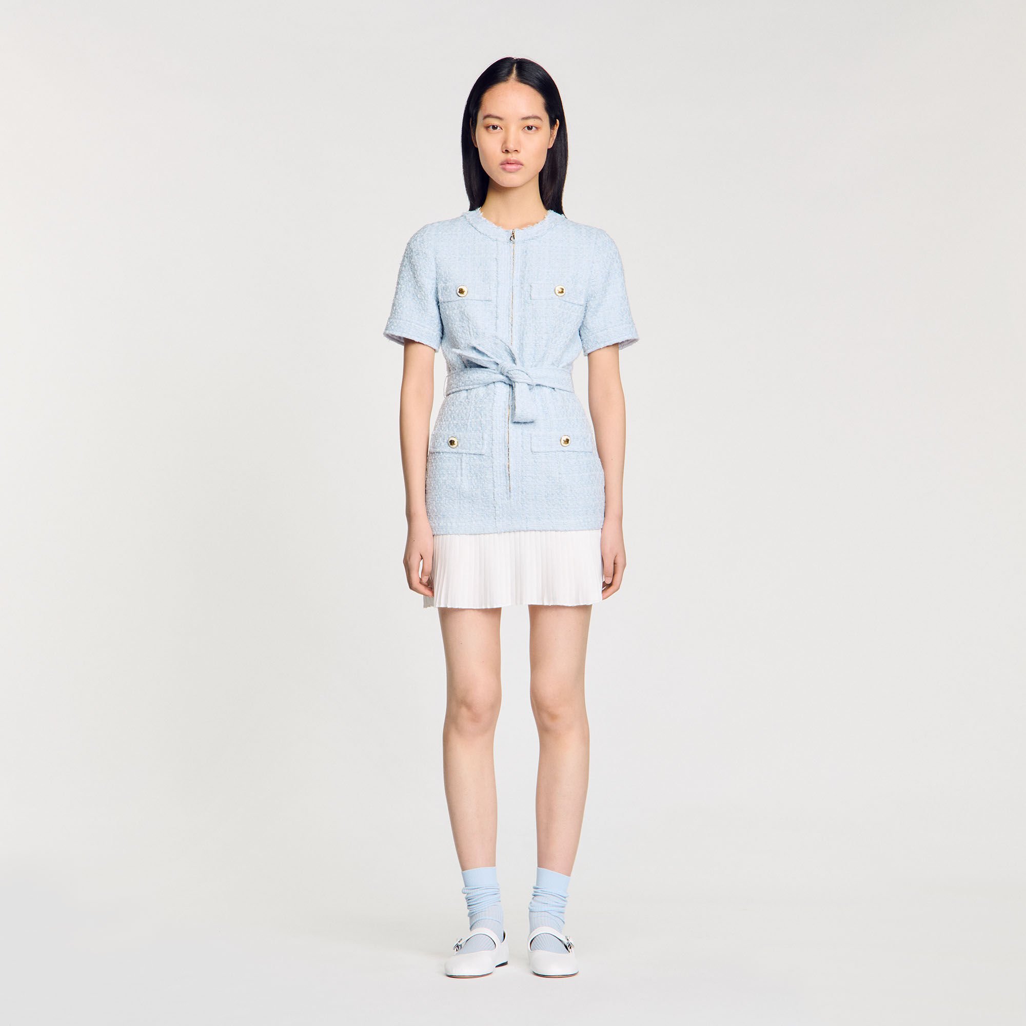 Kurzes Tweedkleid