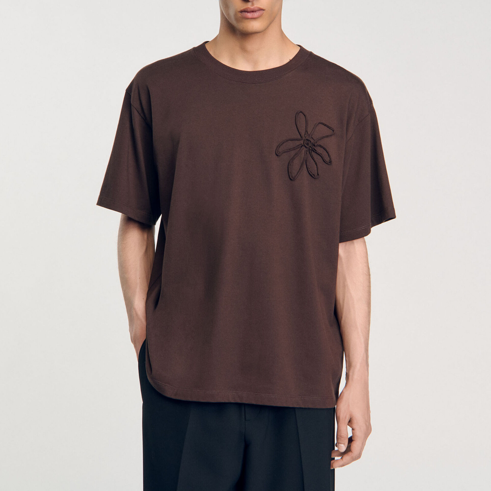 Oversize-T-Shirt mit Blumenmuster