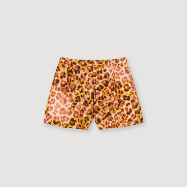 Shorts mit Leopardenprint