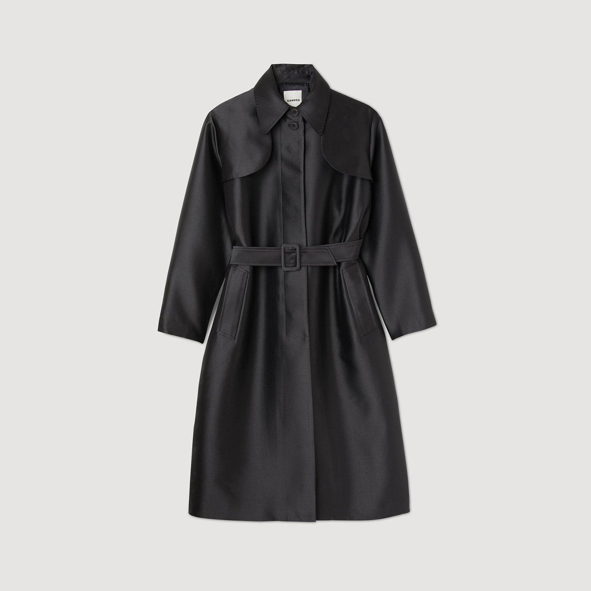 Satinierter Trenchcoat