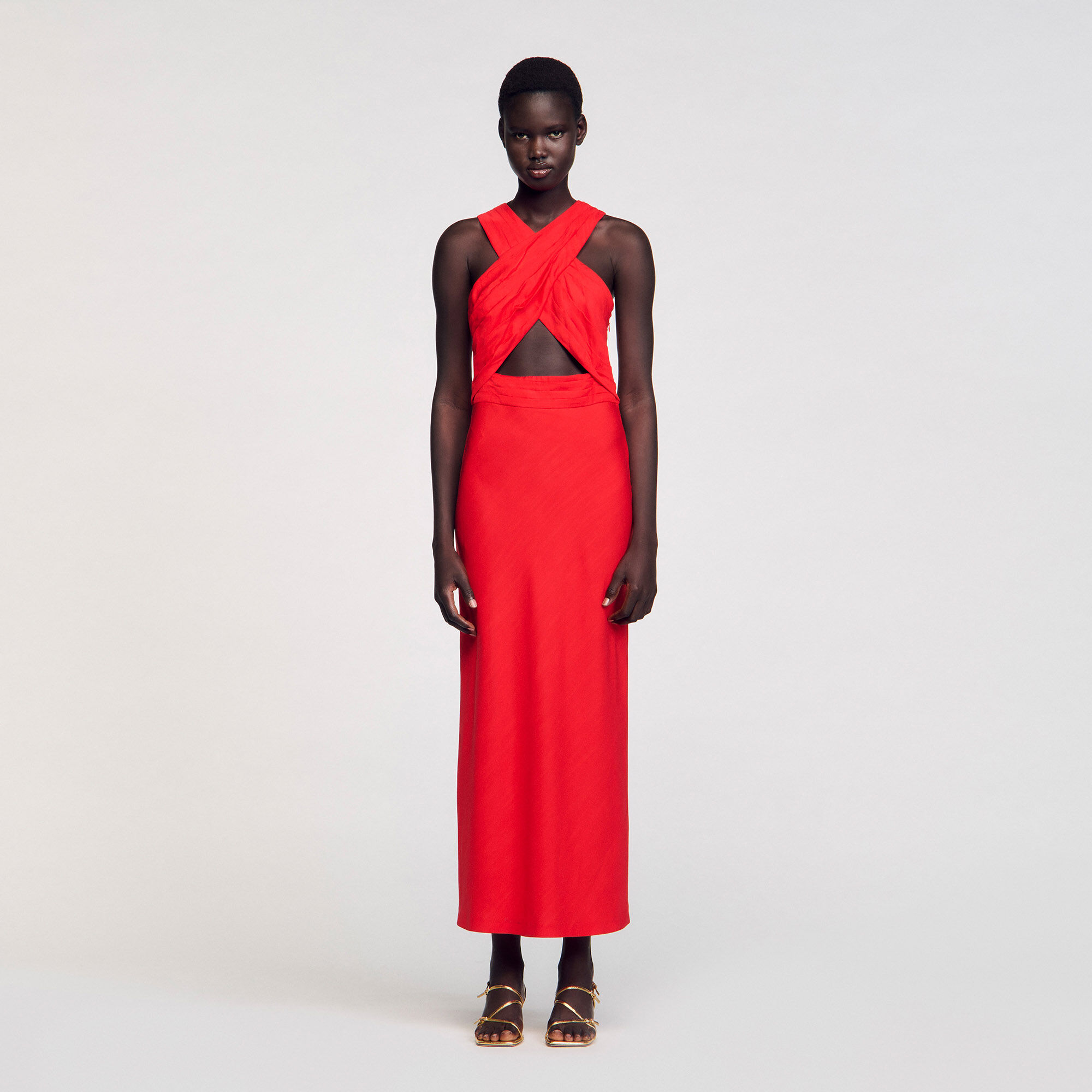 Langes Wickelkleid