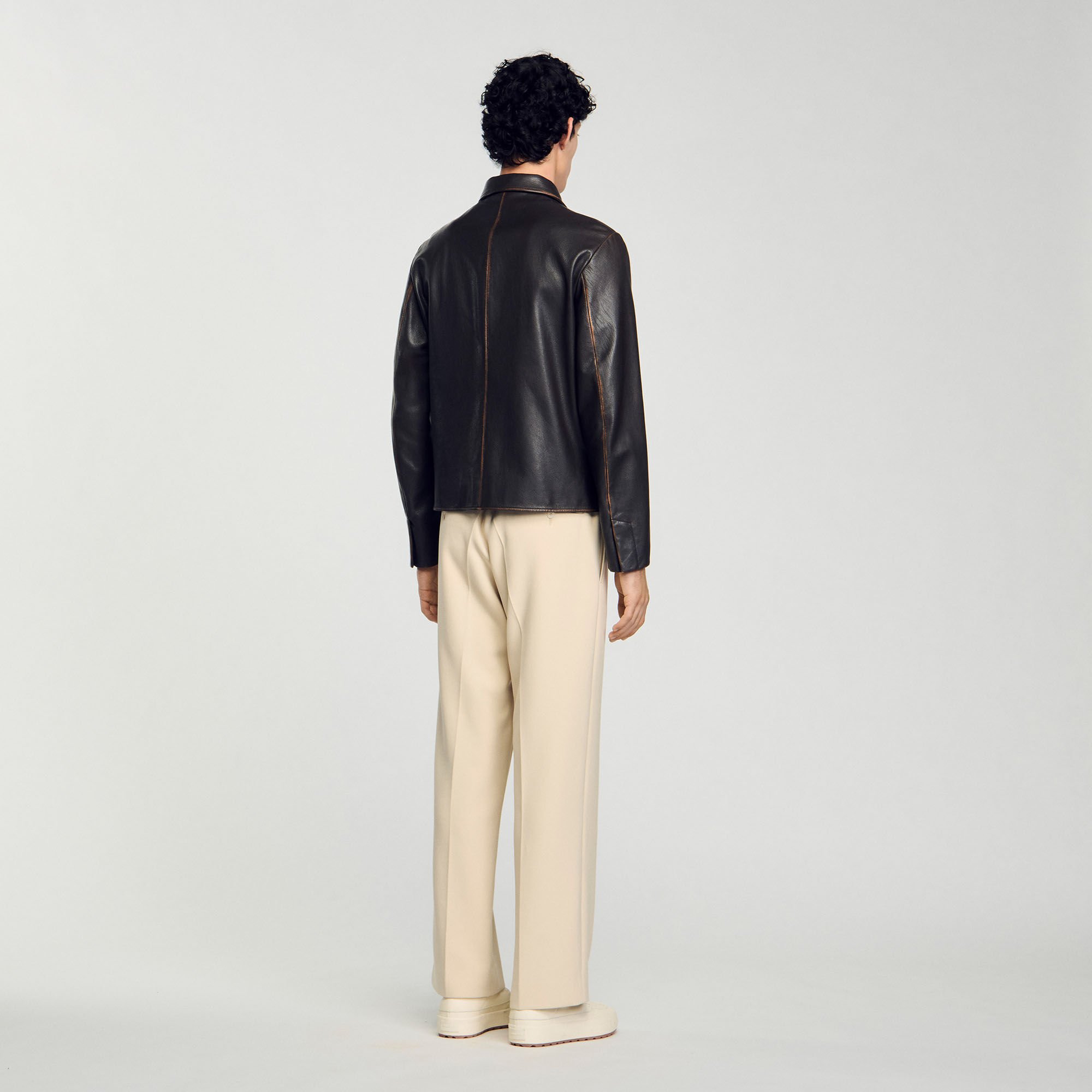 Lederjacke im Used-Look