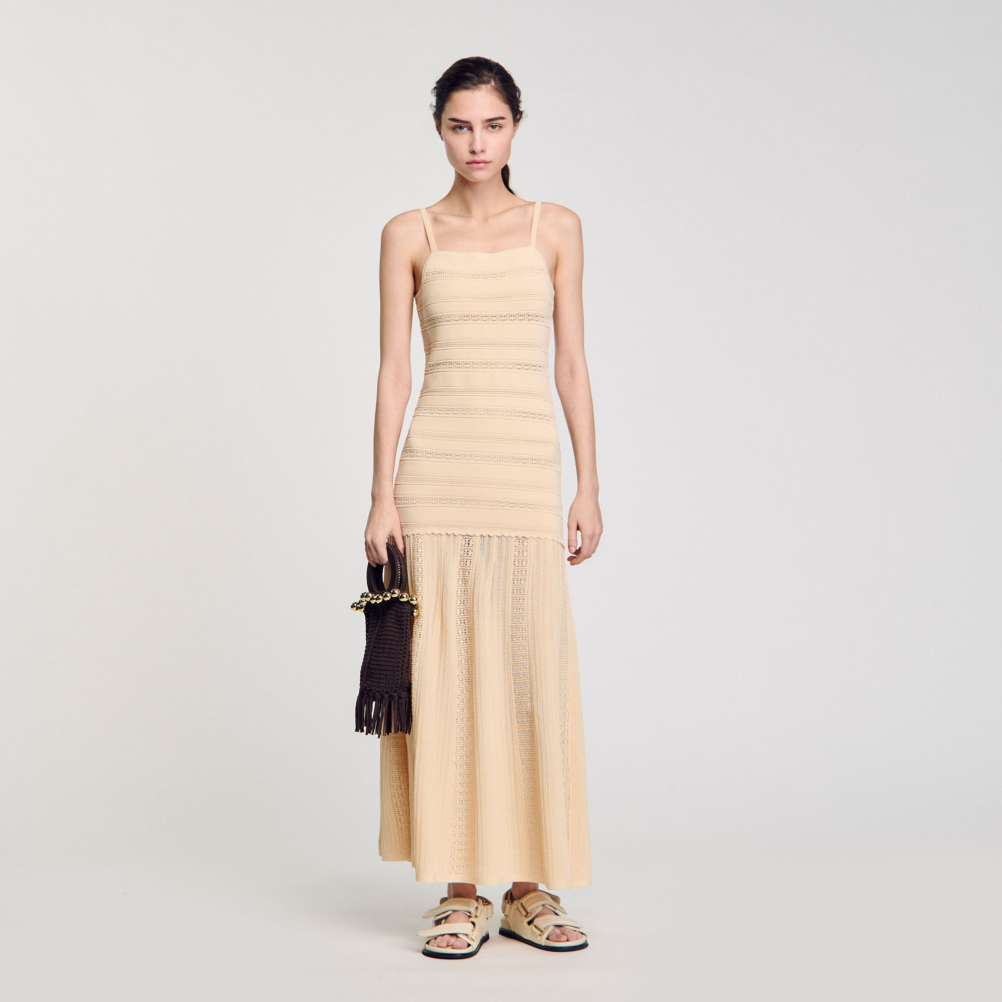 Langes Strickkleid