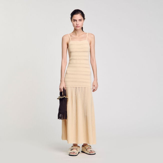 Langes Strickkleid