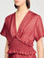 Langes Kleid mit Tuchprint