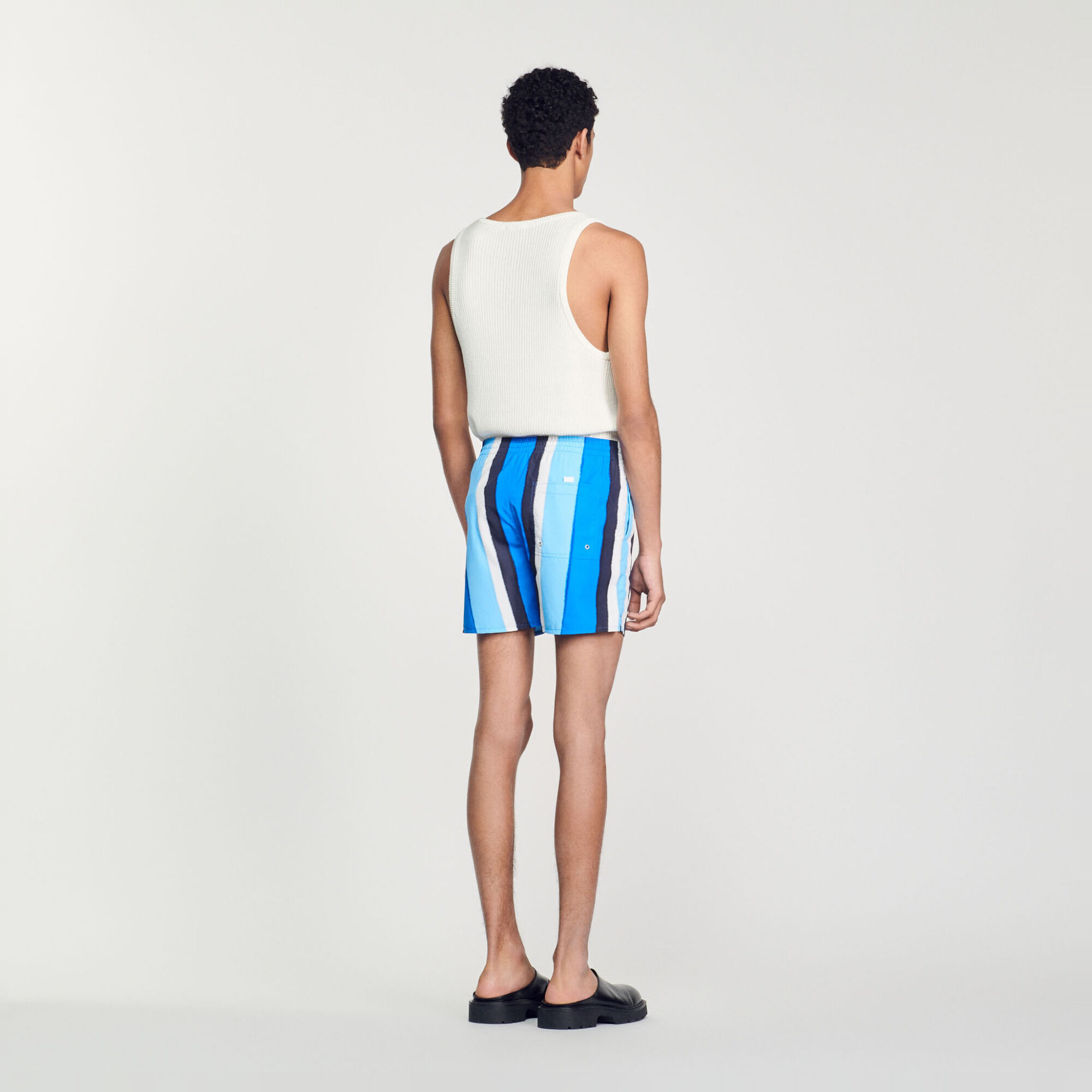Badehose mit Streifenprint
