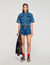 Shorts aus Denim mit Volants