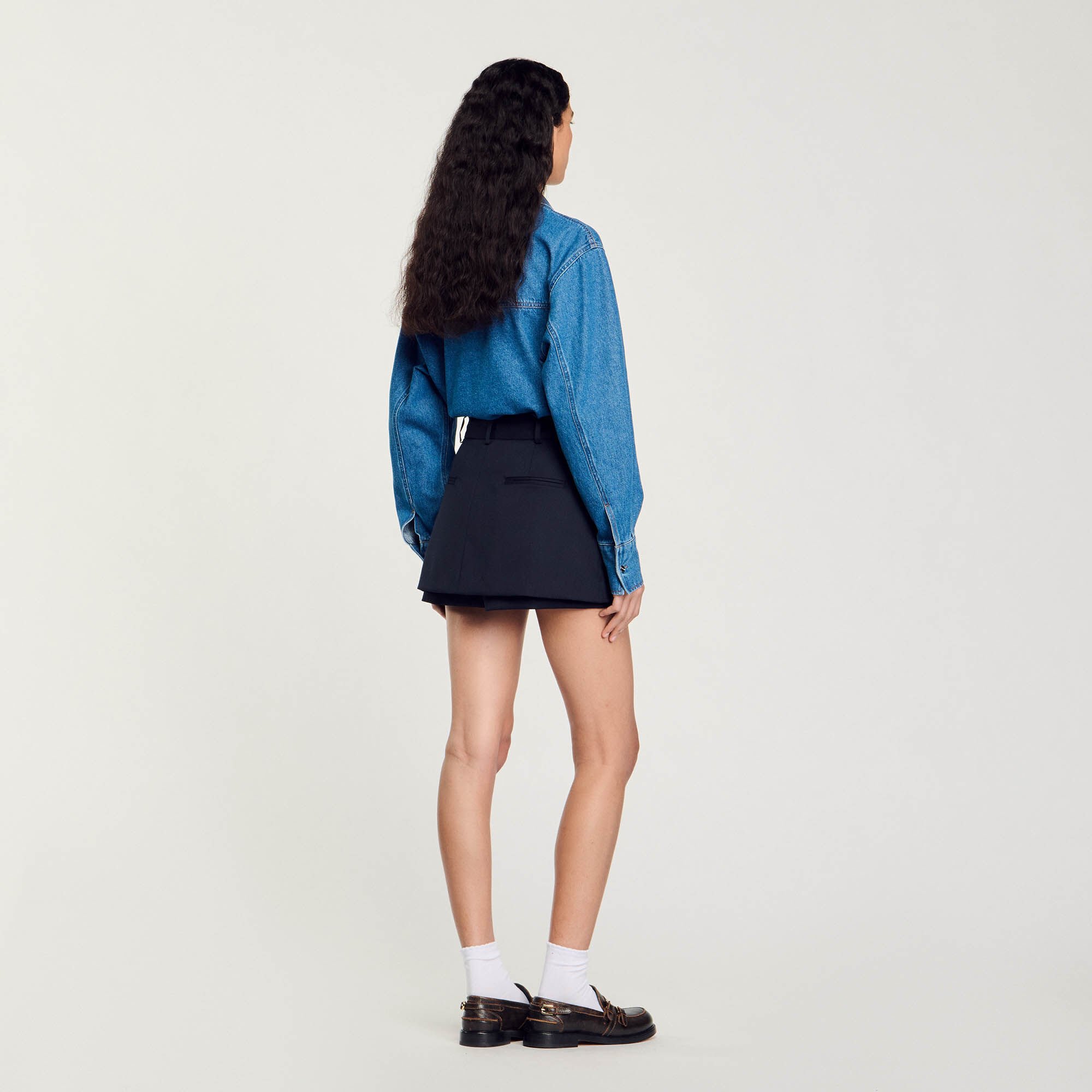Skort mit originellen Schlaufen 