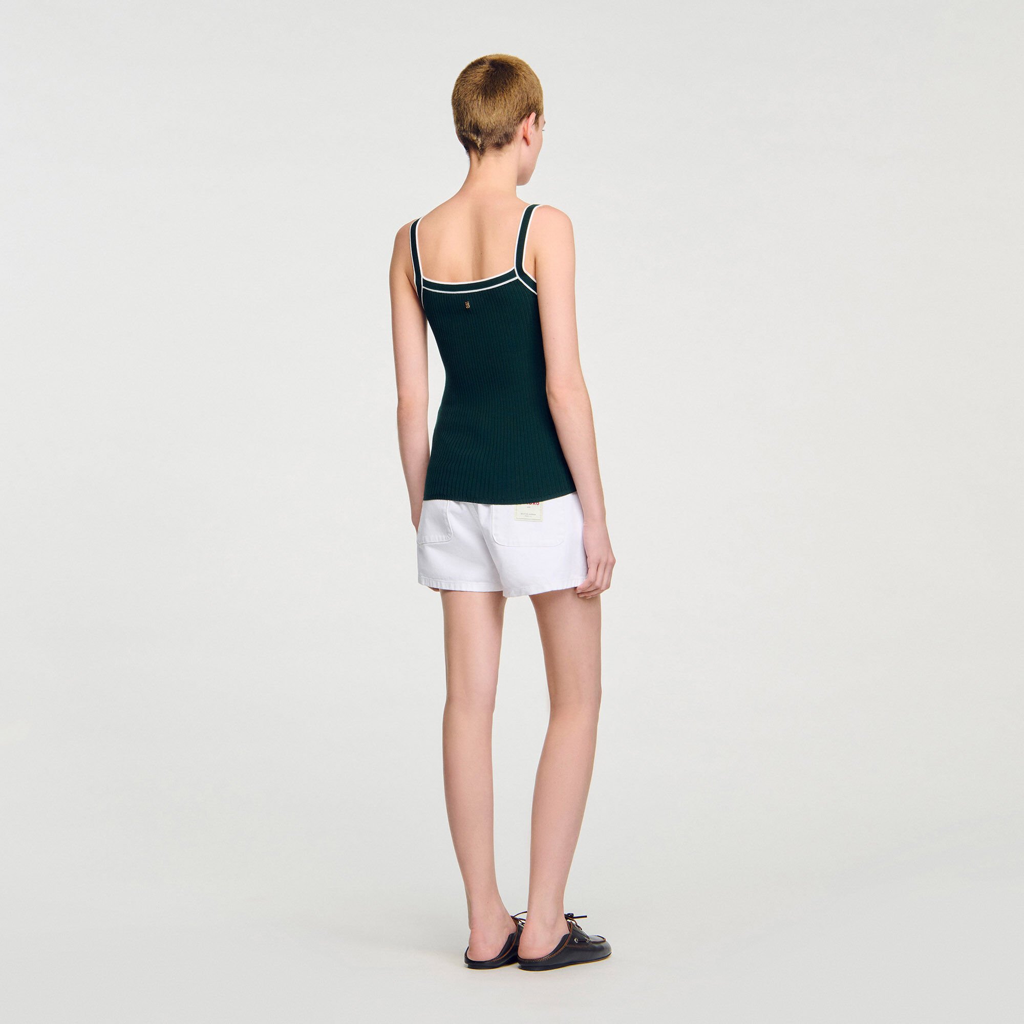 Zweifarbiges Stricktop