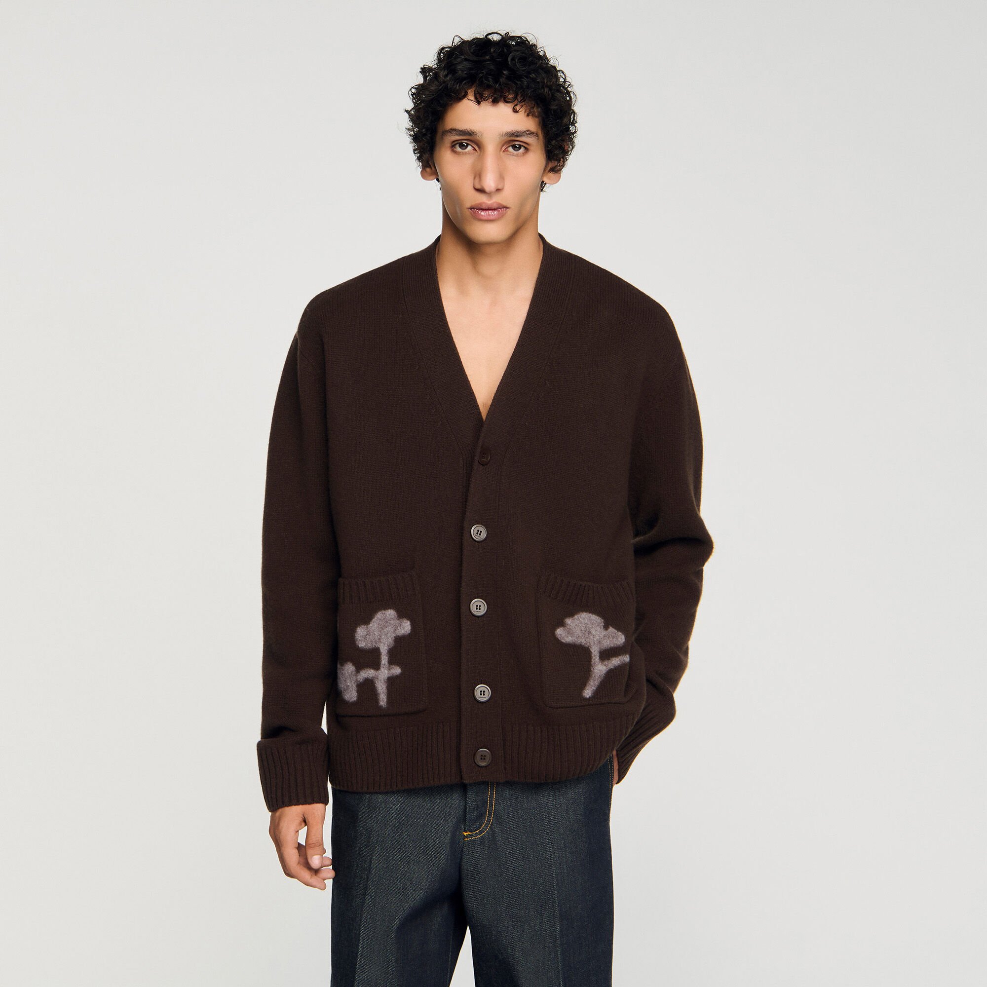 Cardigan mit Blumenmuster