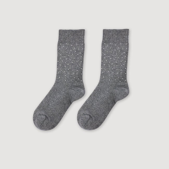 Socken mit Strassbesatz