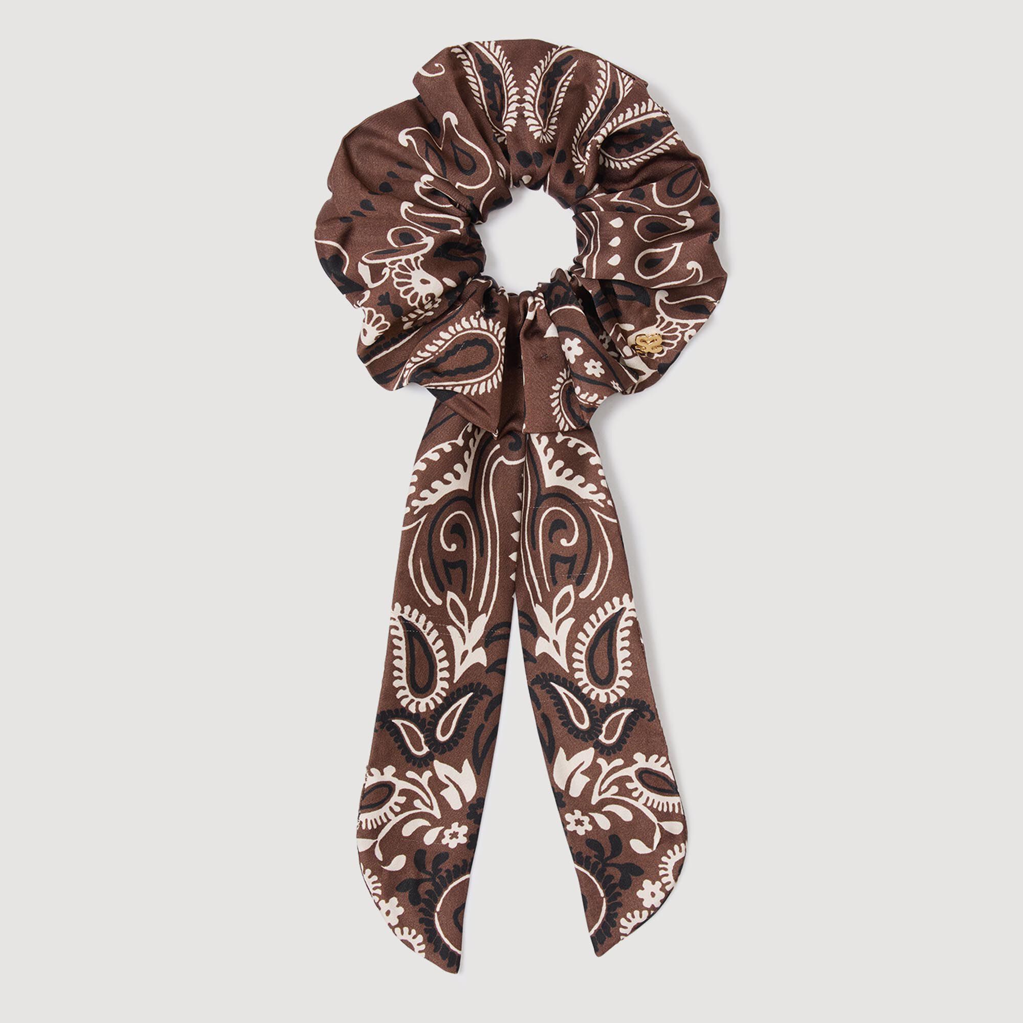 Haargummihalstuch mit Bandana-Print