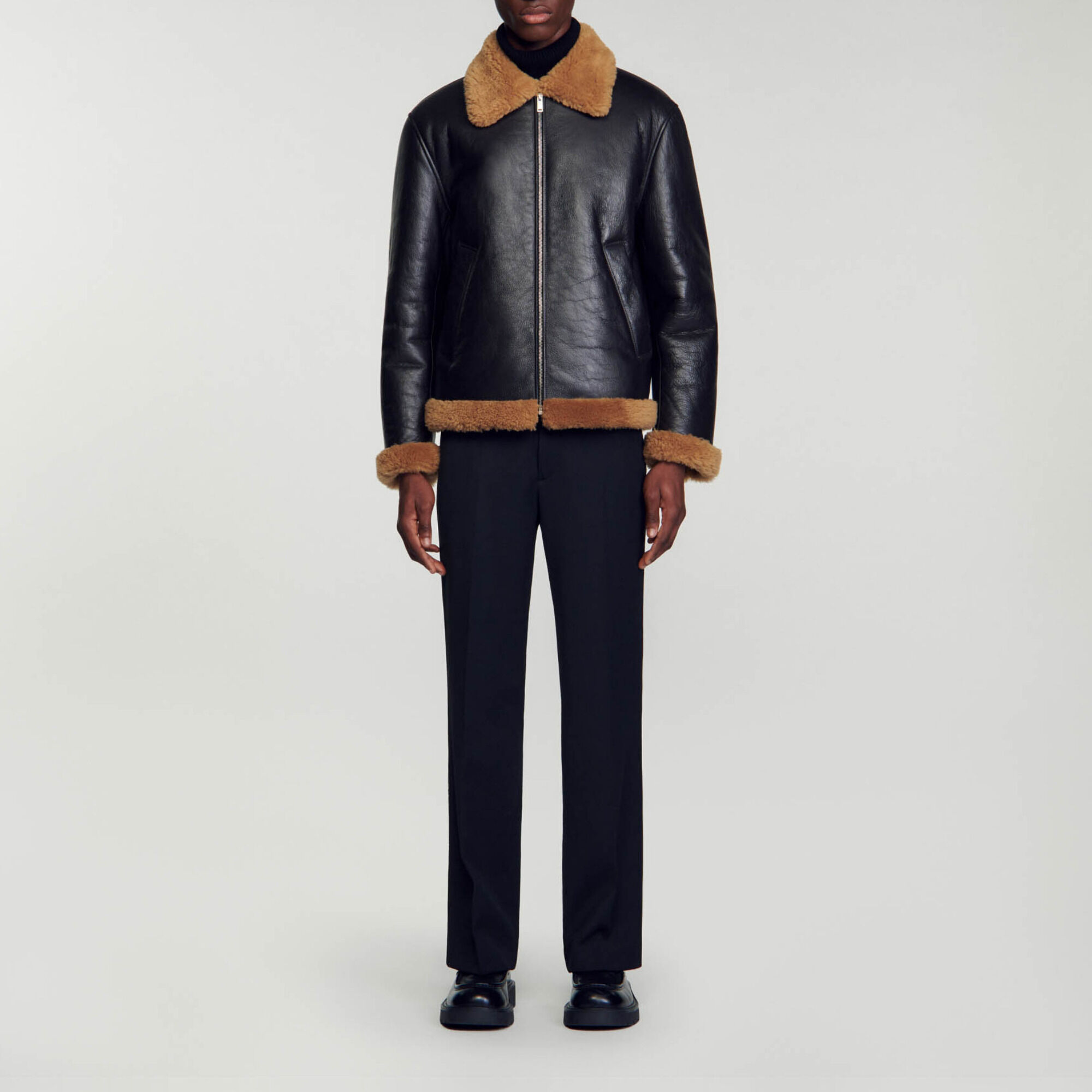 Oversize-Jacke aus Lammfell
