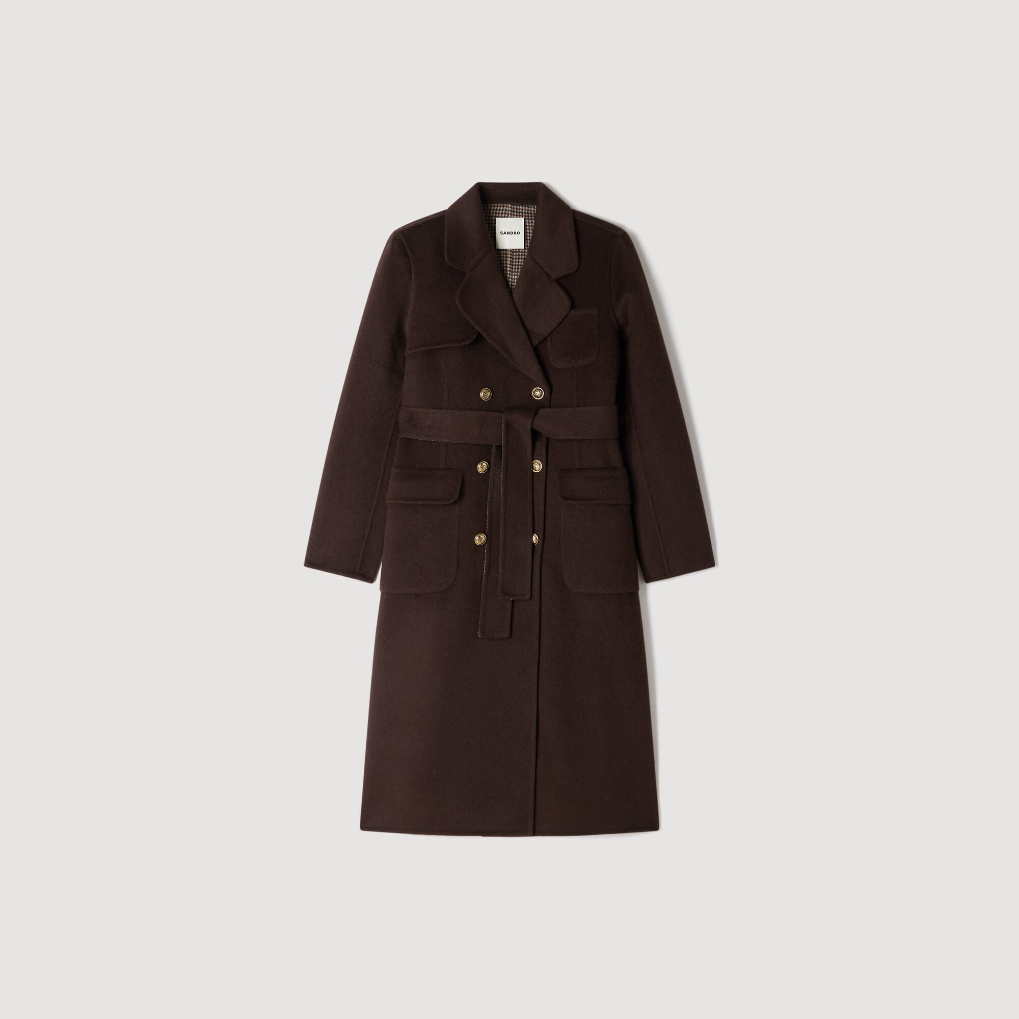 Karierter Doubleface-Mantel - Damen | Sandro
