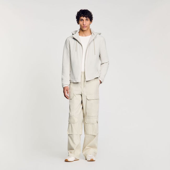Reißverschluss-Blouson mit Kapuze