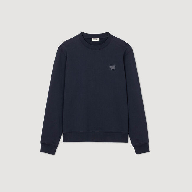 Sweatshirt mit Herz-Patch