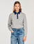 Pullover mit Kragen aus Jeansstoff