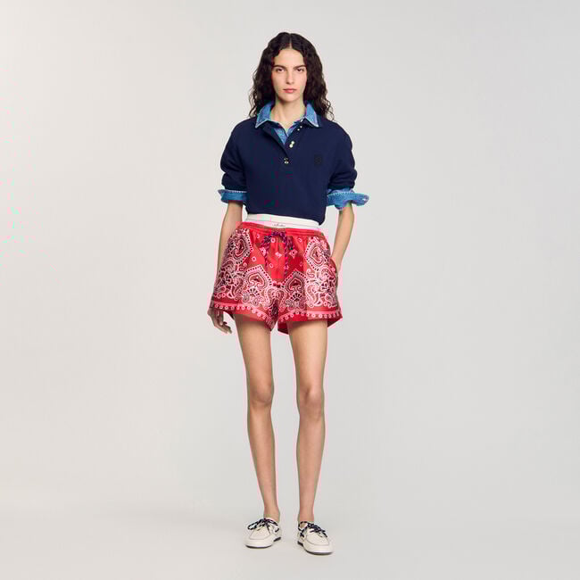 Shorts mit Bandana-Print