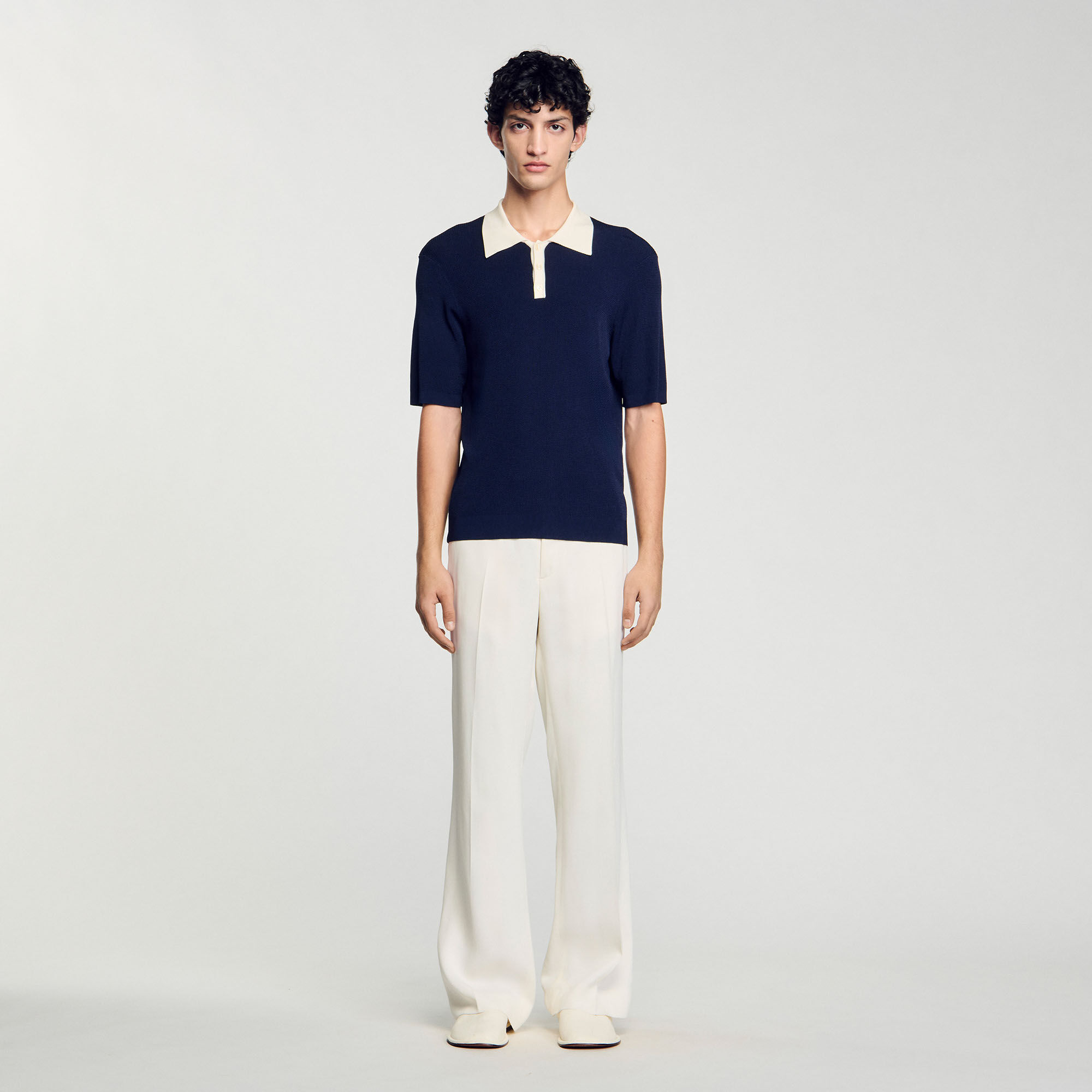 Zweifarbiges Poloshirt