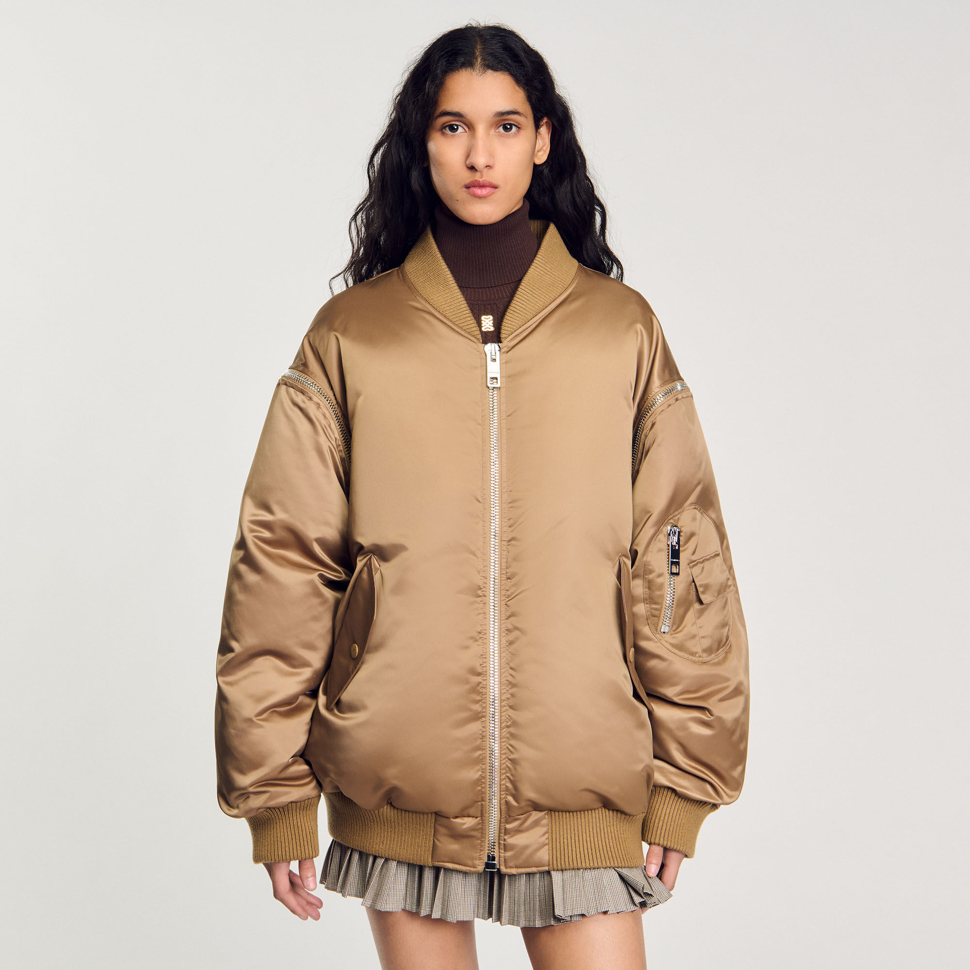 Bomberjacke aus Satin