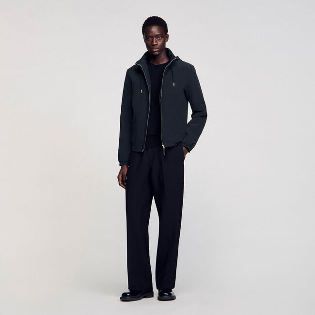 Reißverschluss-Blouson mit Kapuze