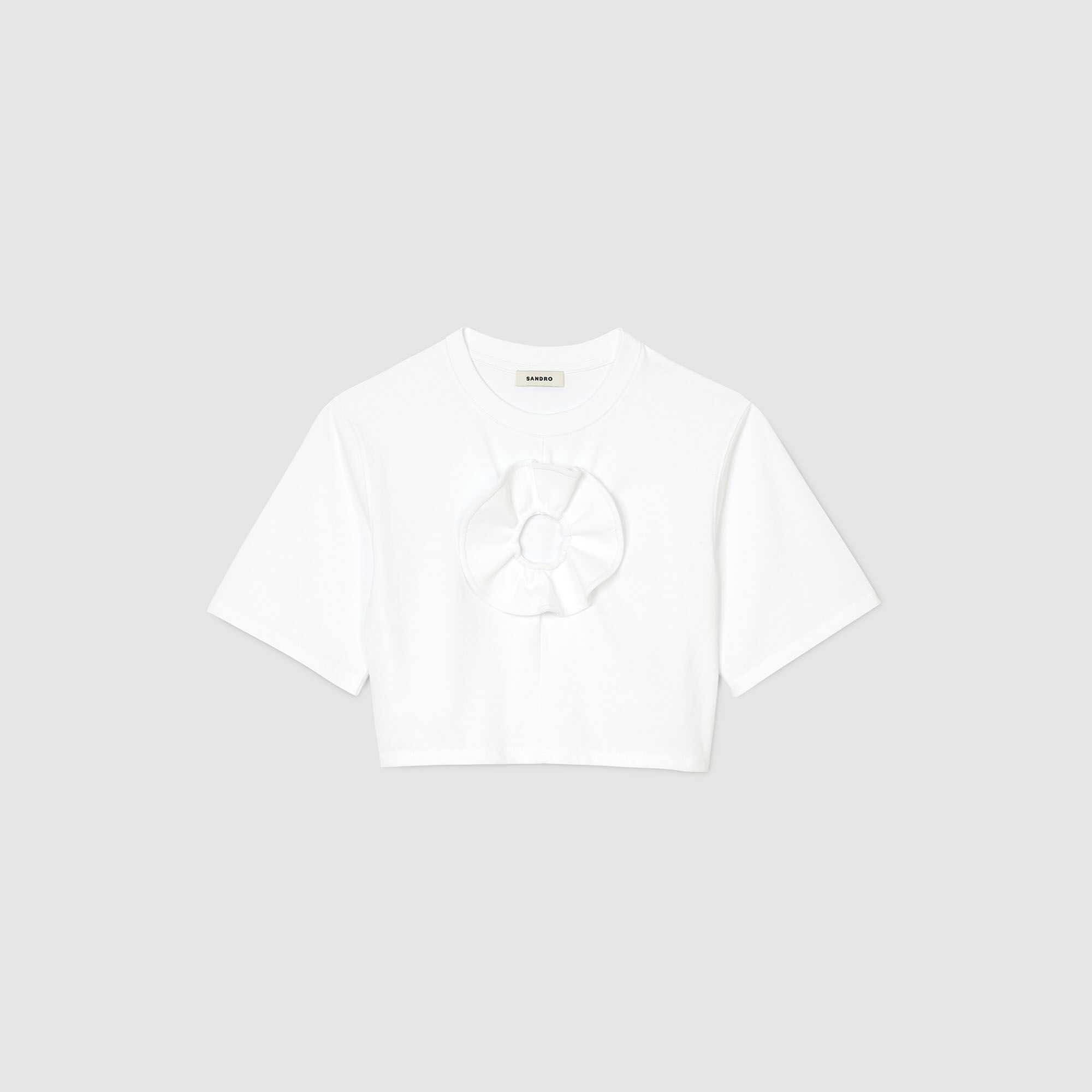T-Shirt mit Volant-Detail