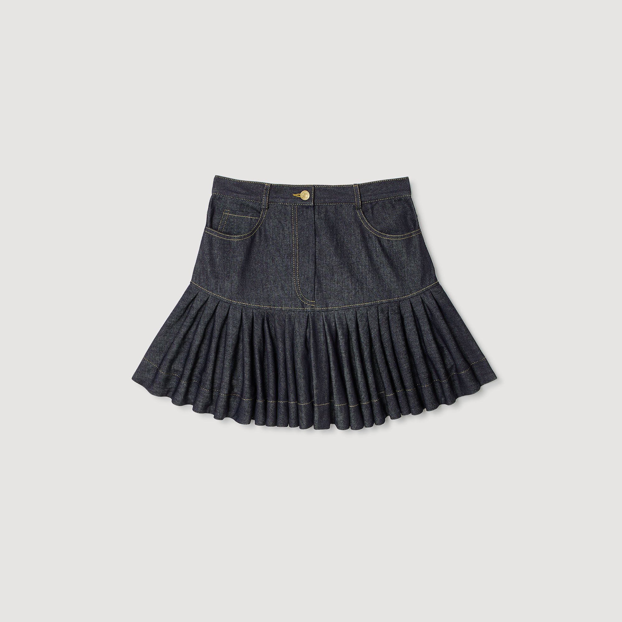 Kurzer Jeansrock mit Volants