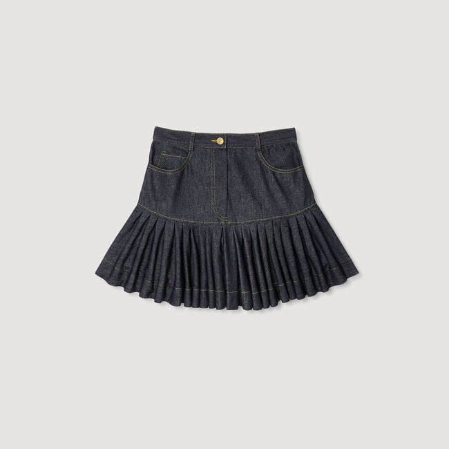 Kurzer Jeansrock mit Volants