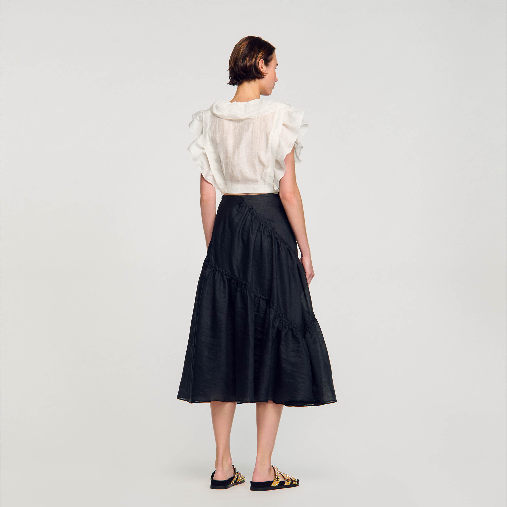 Kurzes Top mit R&uuml;schen