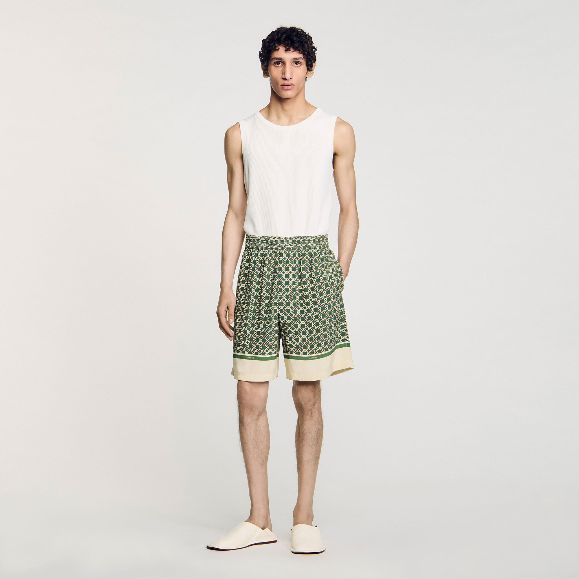 Fließende Bermudashorts mit Print