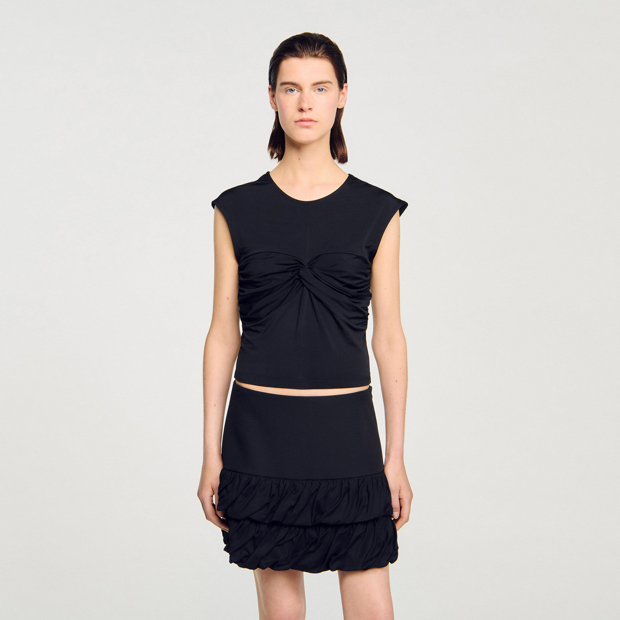 Drapiertes T-Shirt