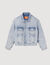 Denim-Blouson mit aus Molton