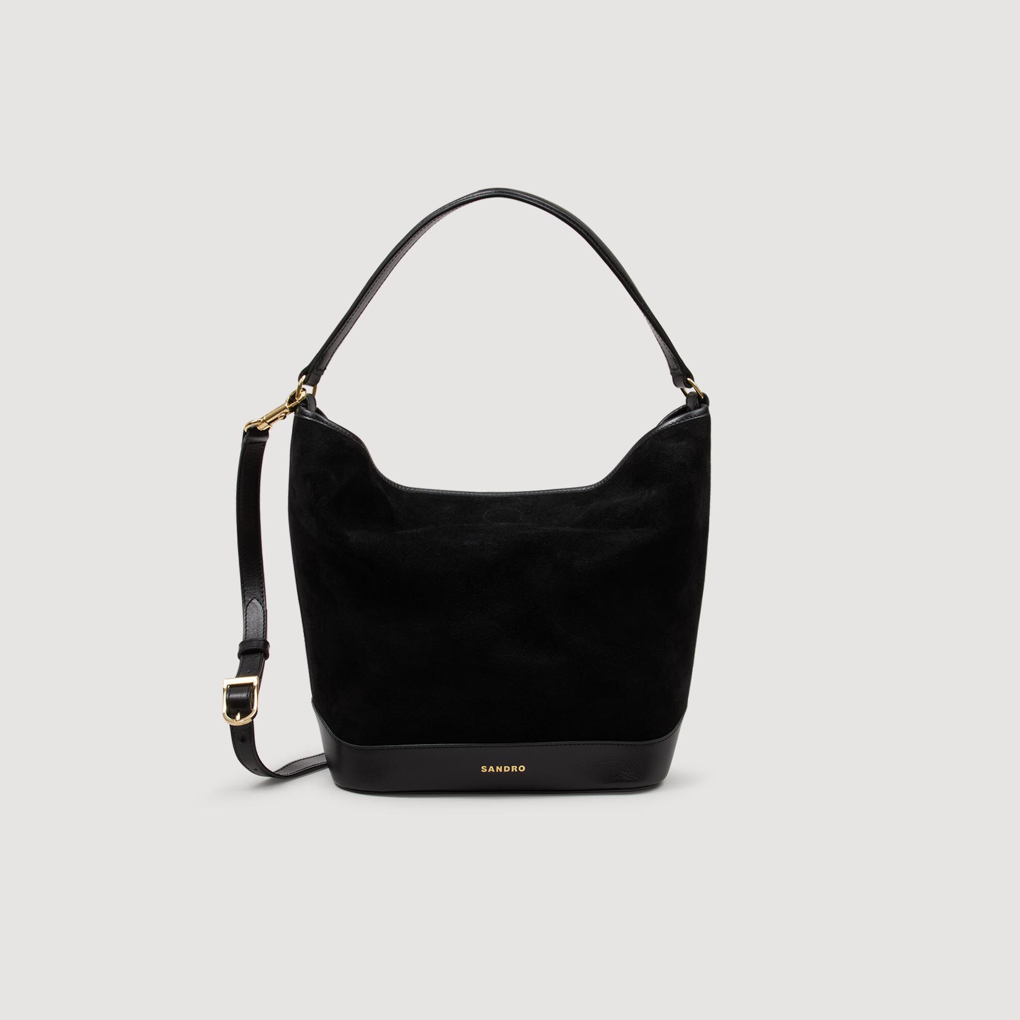 Shopper-Tasche aus Veloursleder