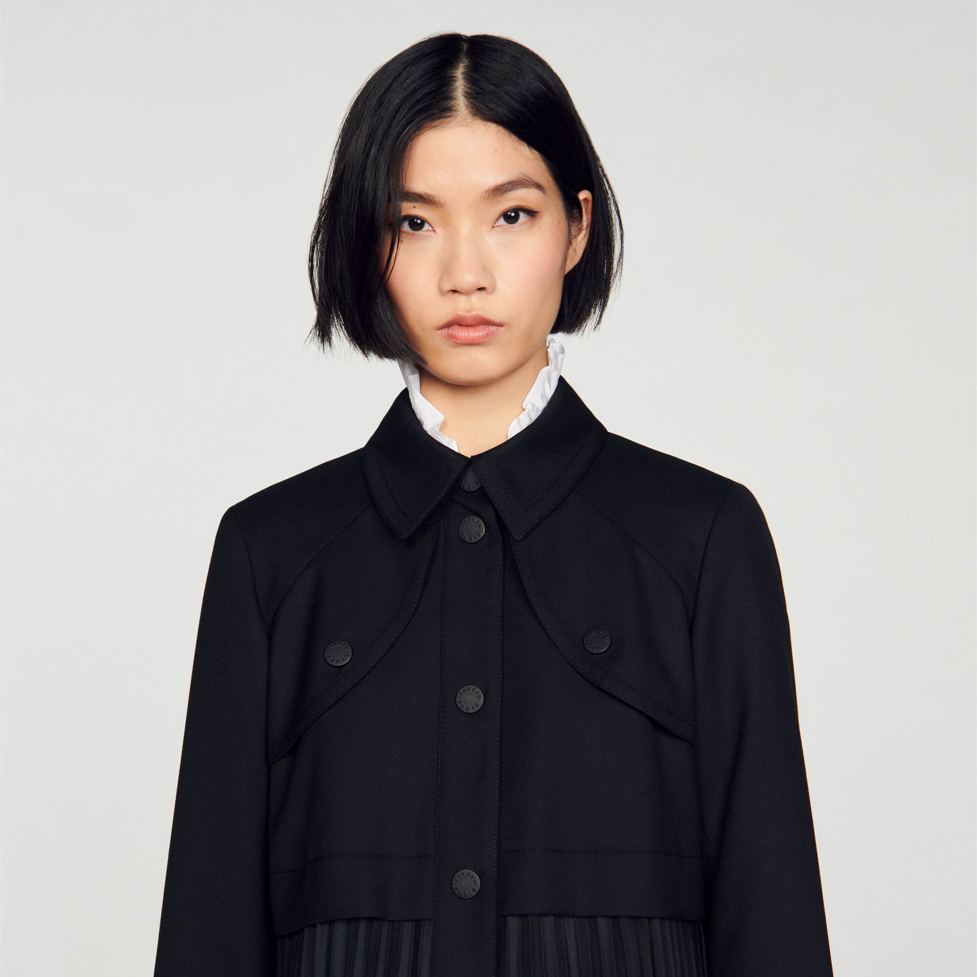Plissierter Trenchcoat
