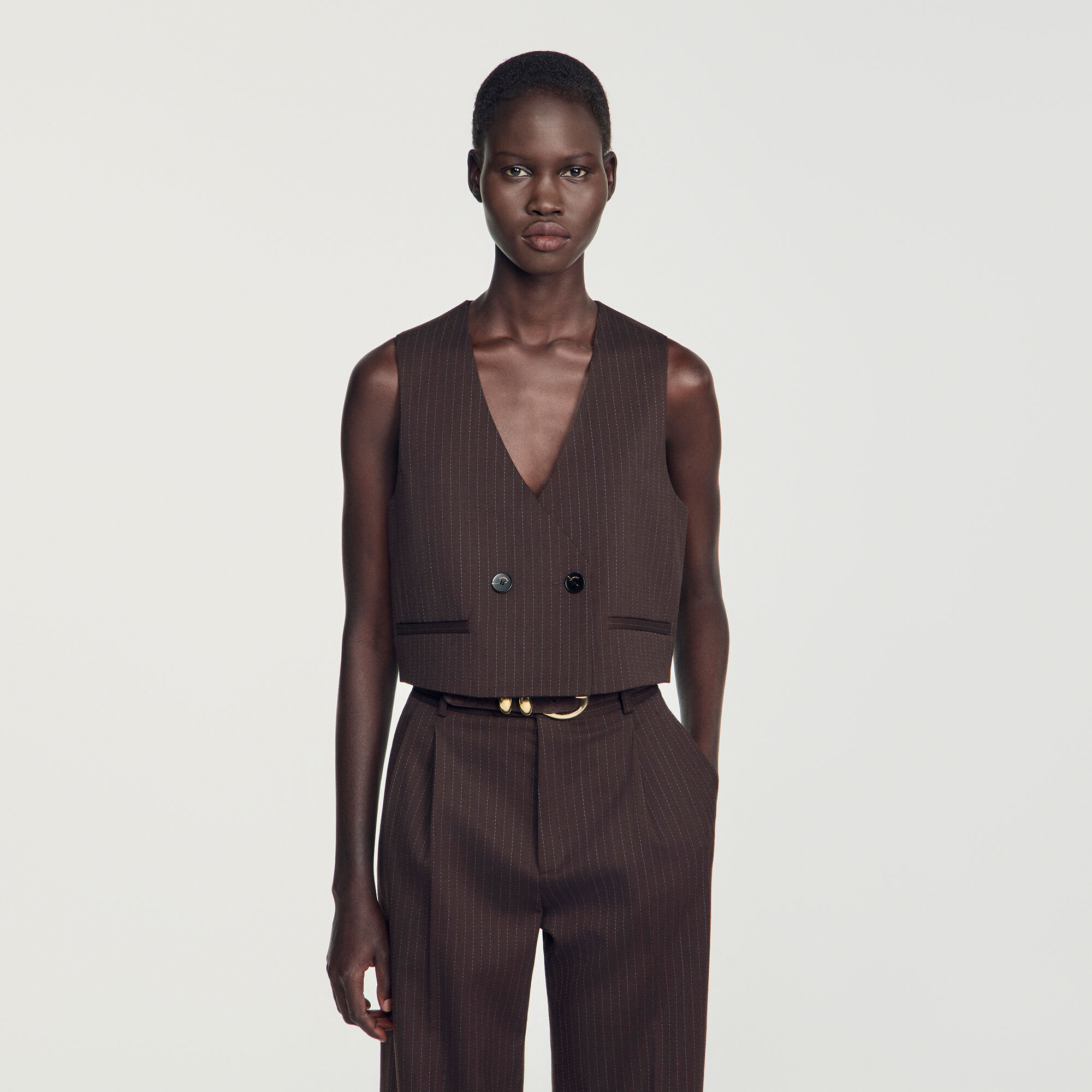 Kurzes gestreiftes Top