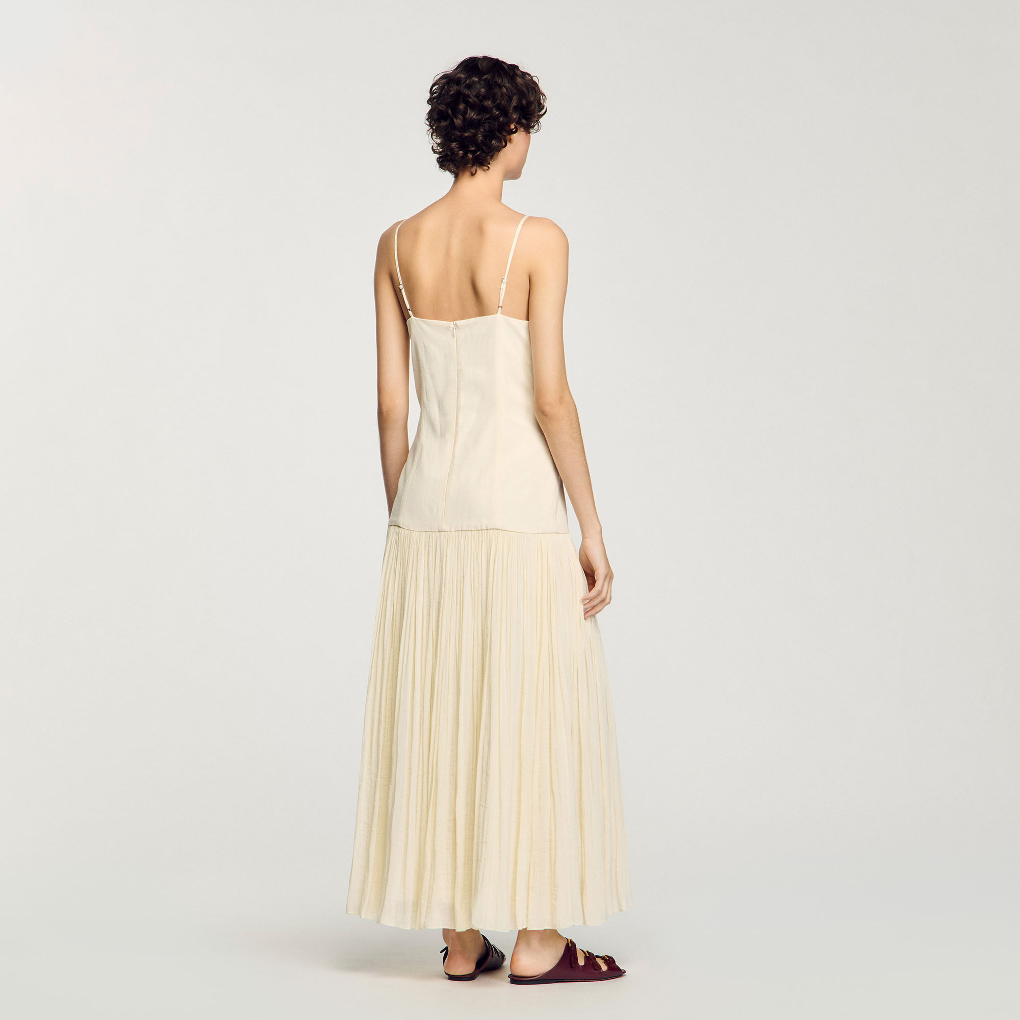 Langes Plisseekleid