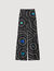 Seidenhose mit Spiralendruckmuster