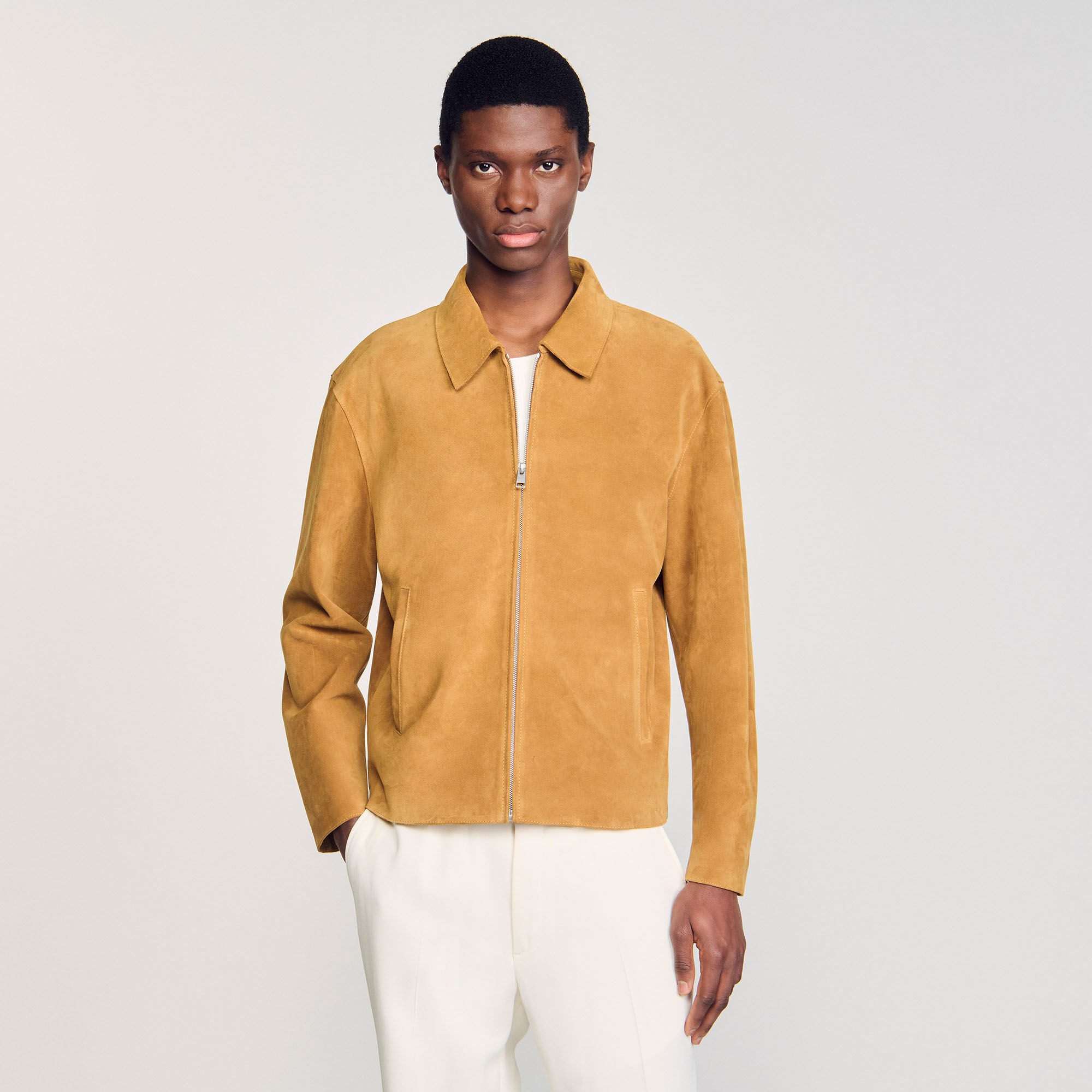 Blouson aus Spaltleder