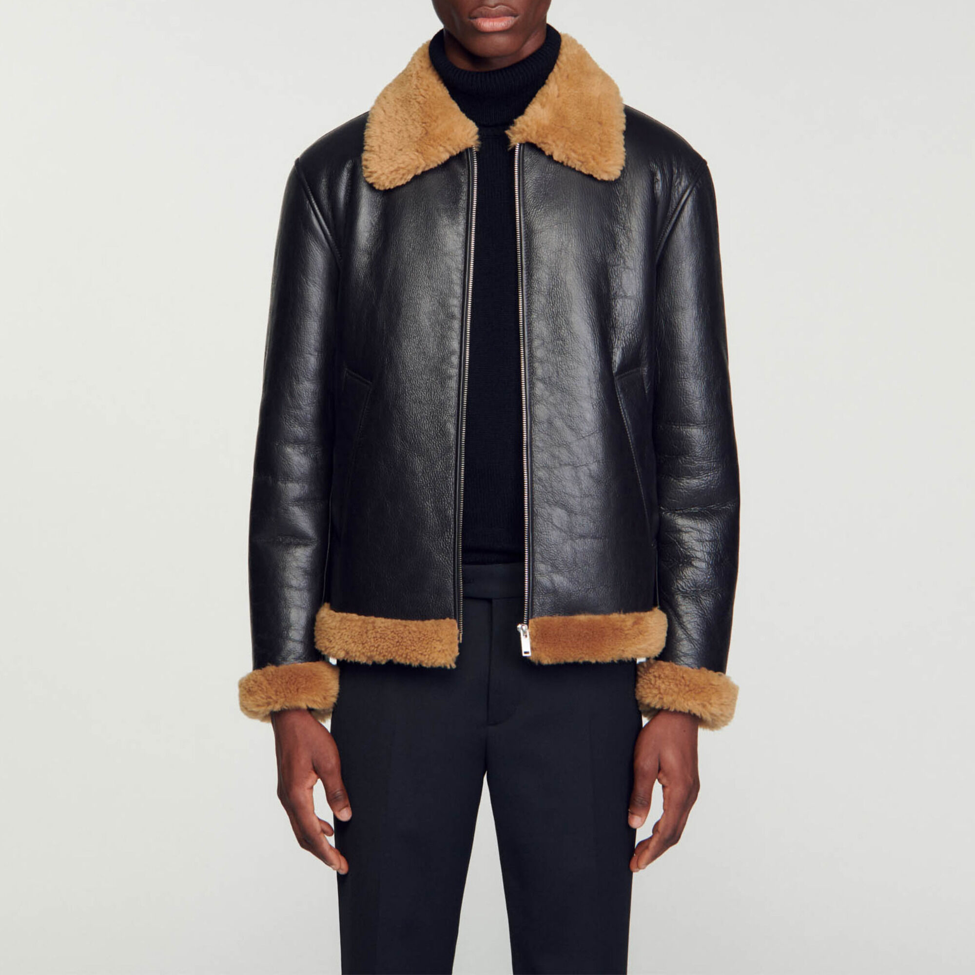 Oversize-Jacke aus Lammfell
