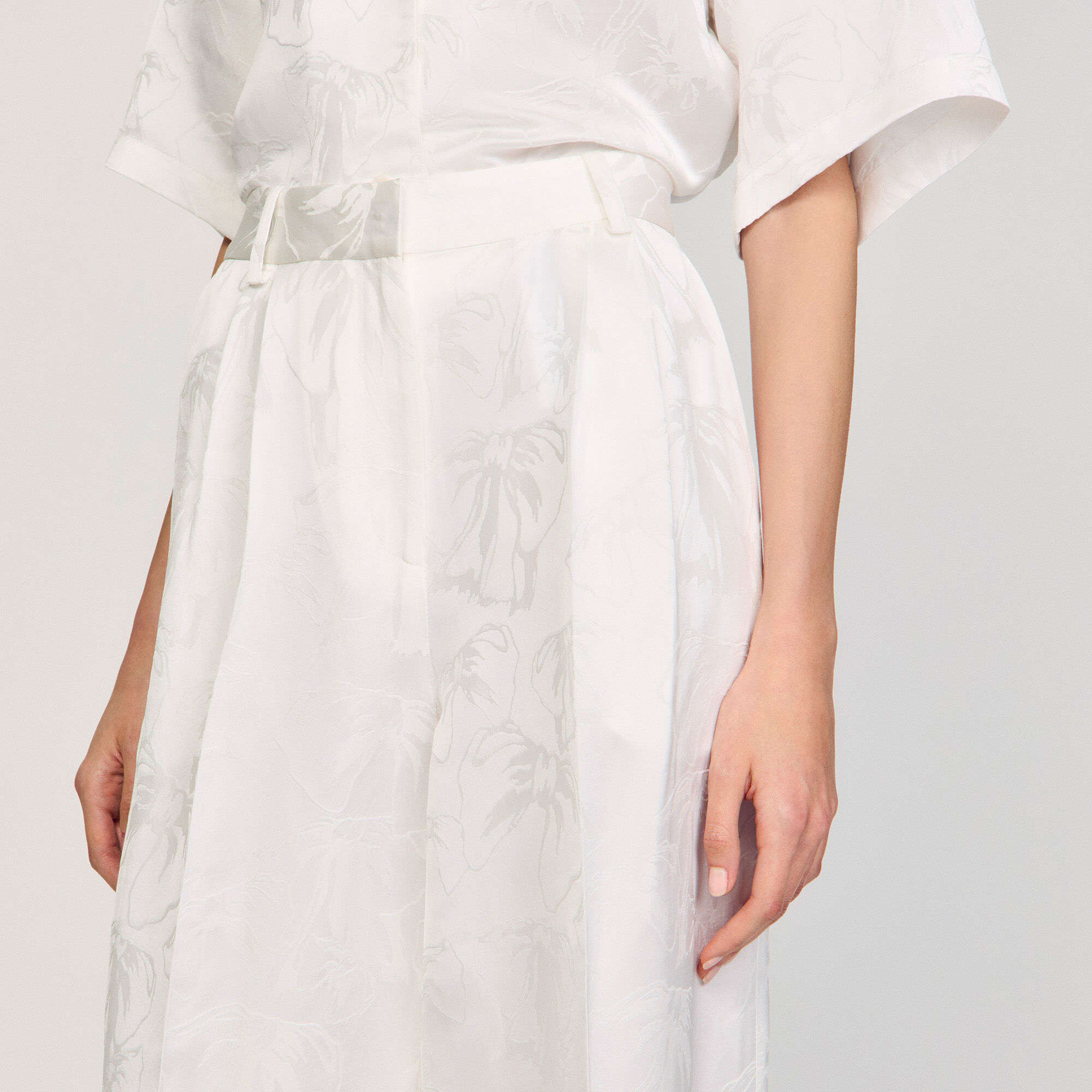 Hose mit Jacquard-Bloem