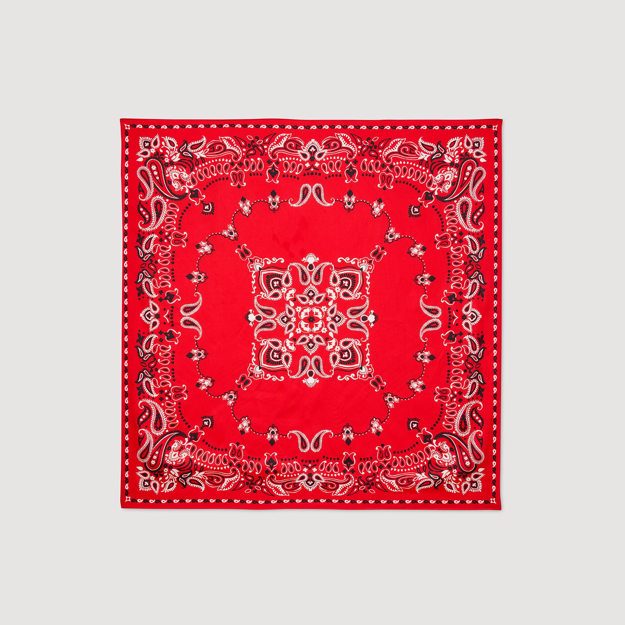 Seidenhalstuch mit Bandana-Muster