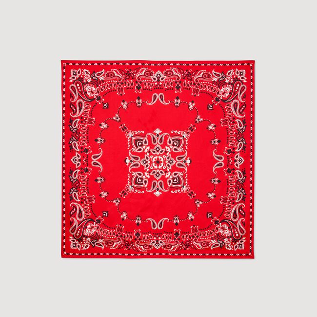 Seidenhalstuch mit Bandana-Muster