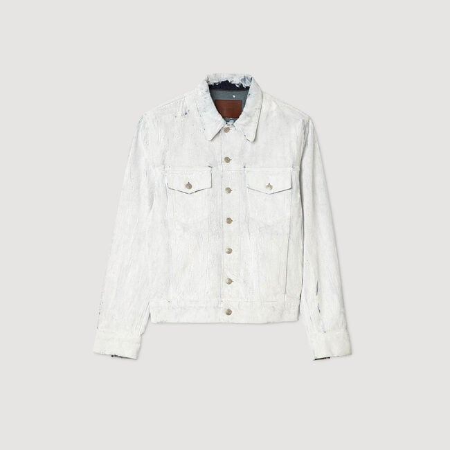 Jacke aus beschichtetem Denim Jacke aus beschichtetem Denim