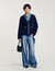 Cardigan mit Denim-Details