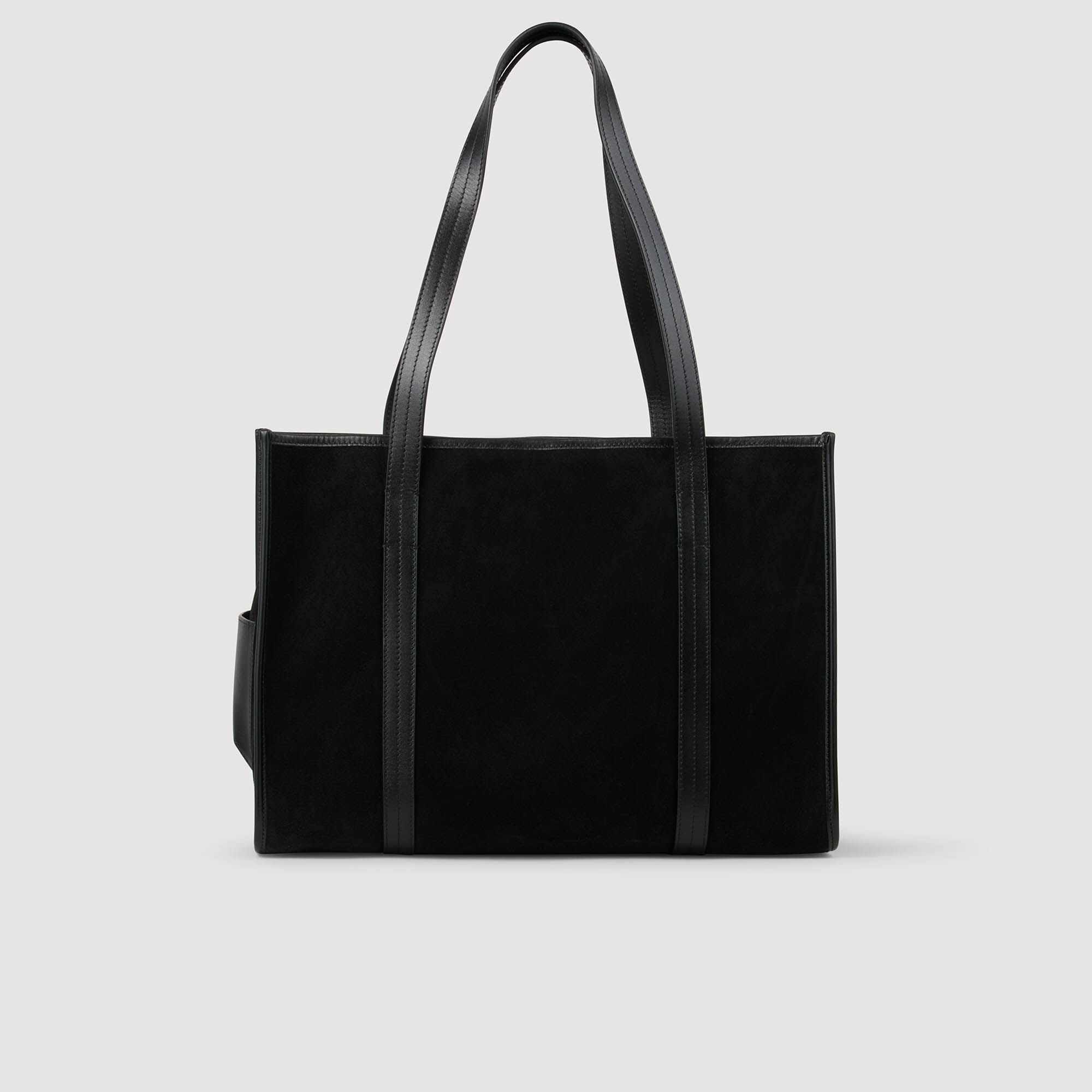 Shopper-Tasche aus Veloursleder
