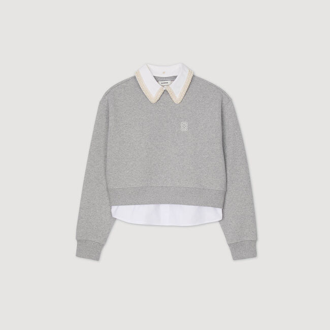 Sweatshirt mit Trompe-l'œil-Effekt