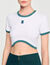 Zweifarbiges kurzes T-Shirt