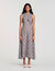 Langes Kleid mit Margeritendruck