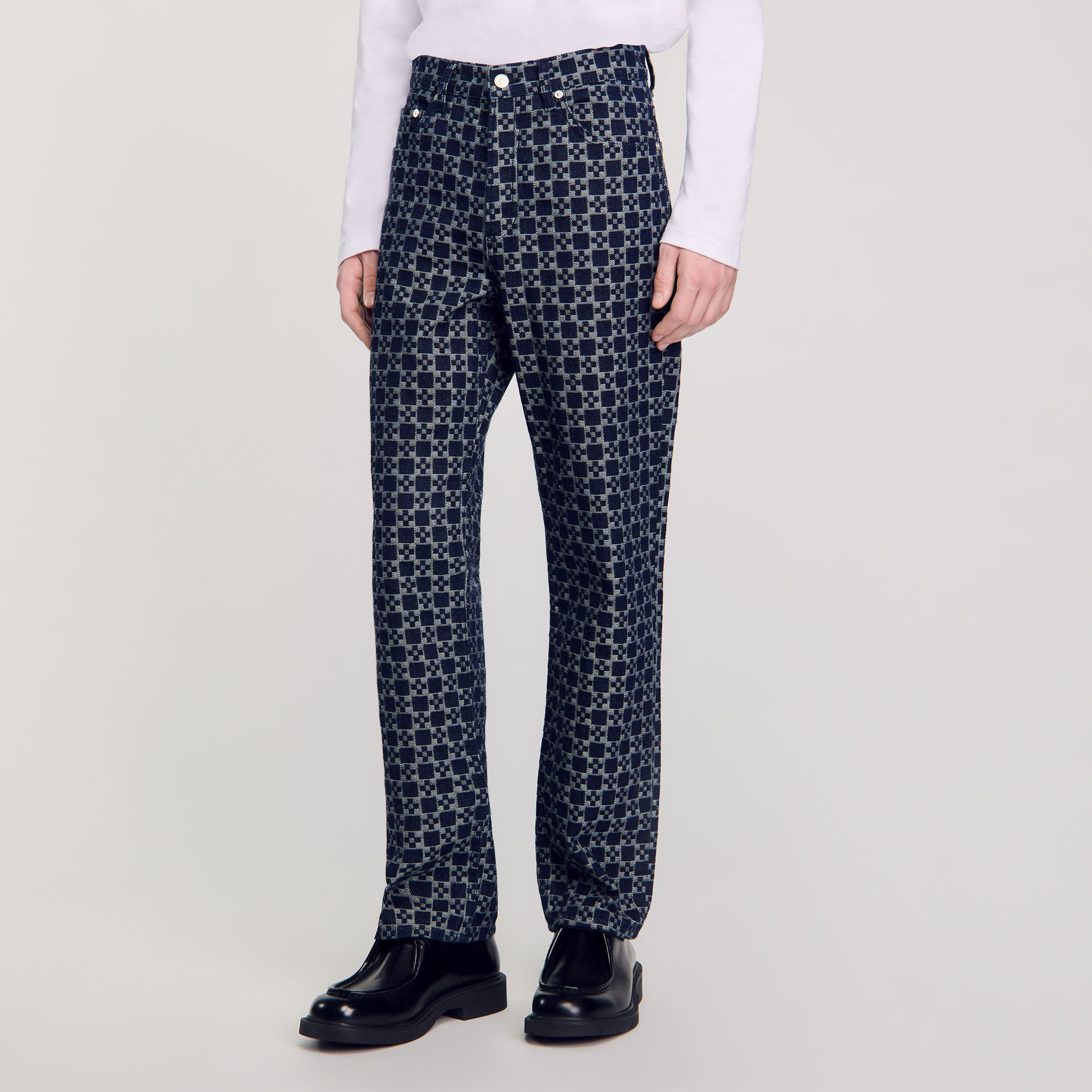Regular-Jeans mit Square Cross